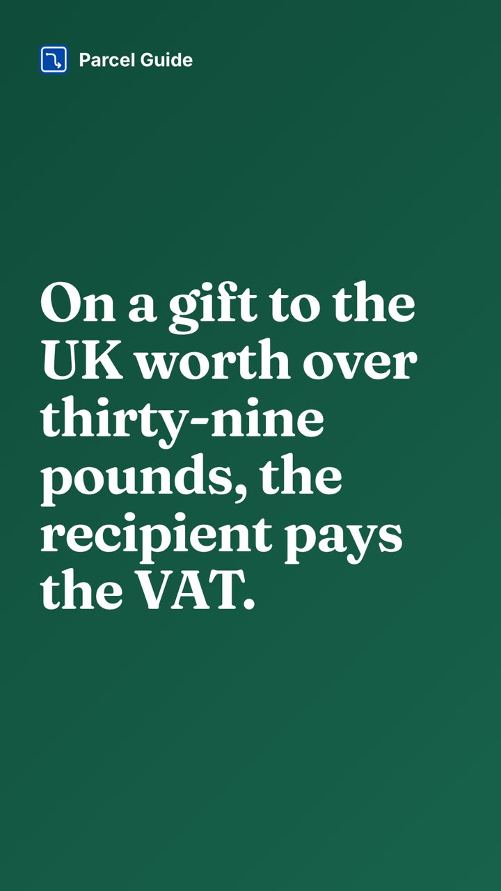 Sending a parcel to the UK after Brexit: when the recipient pays VAT and duty